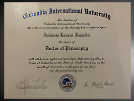 purchase realistic Columbia International University degree