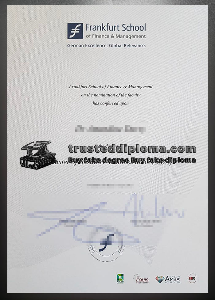 purchase realistic Frankfurt School of Finance Management diploma