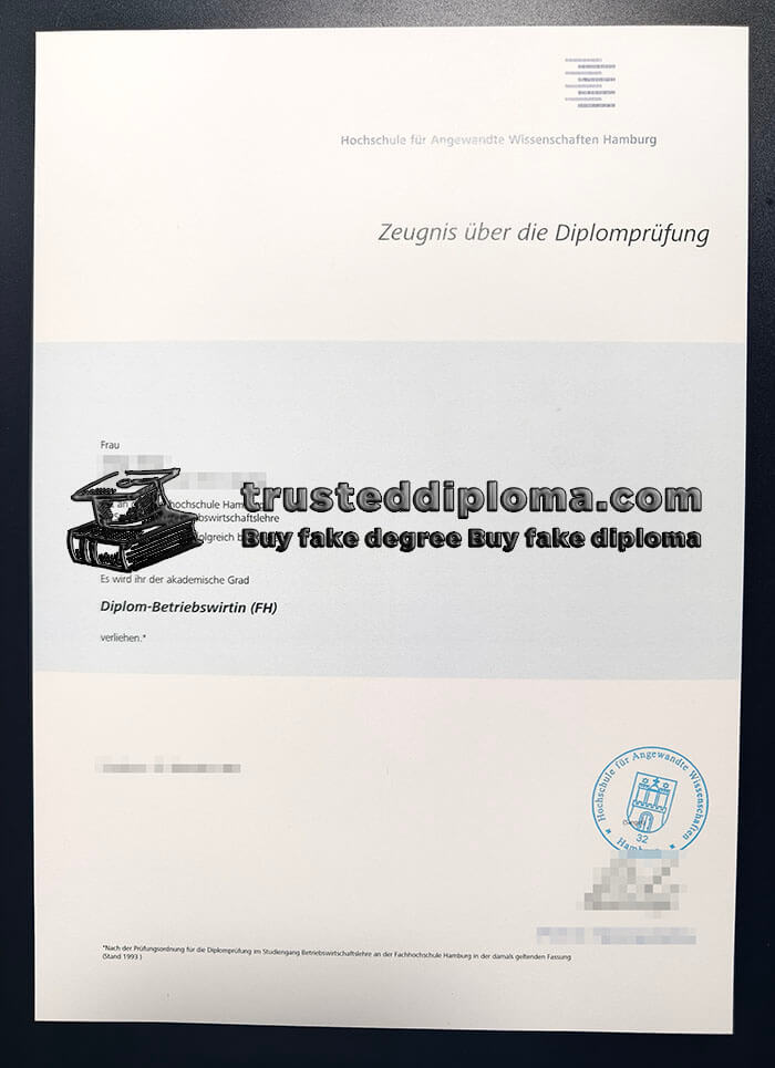 purchase realistic Hochschule für Angewandte Wissenschaften Hamburg Zeugnis