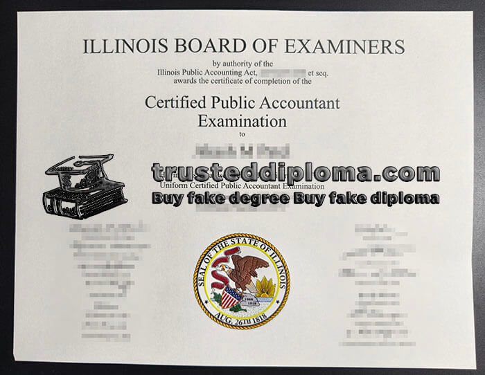 purchase realistic Illinois CPA license certificate