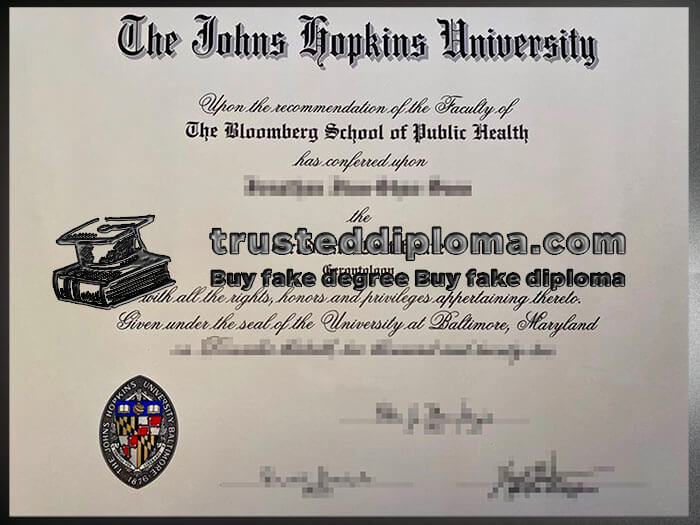 purchase realistic Johns Hopkins University diploma