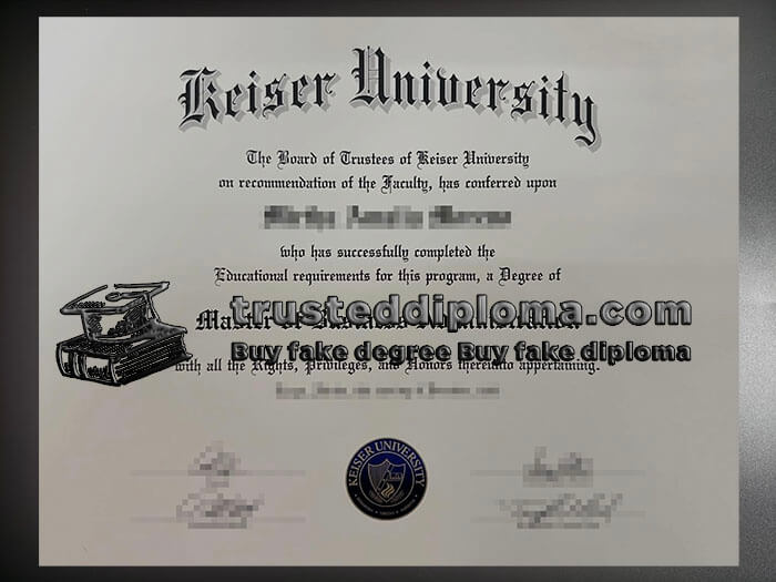 purchase realistic Keiser University diploma
