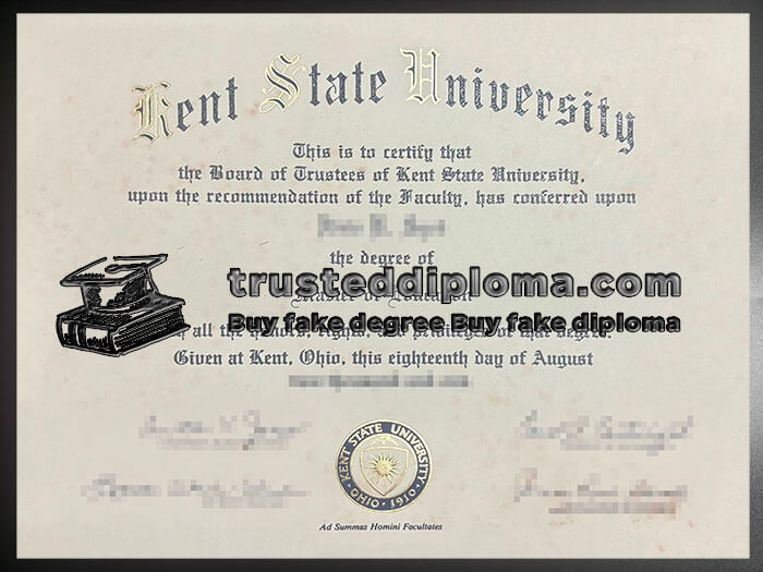 purchase realistic Kent State University diploma
