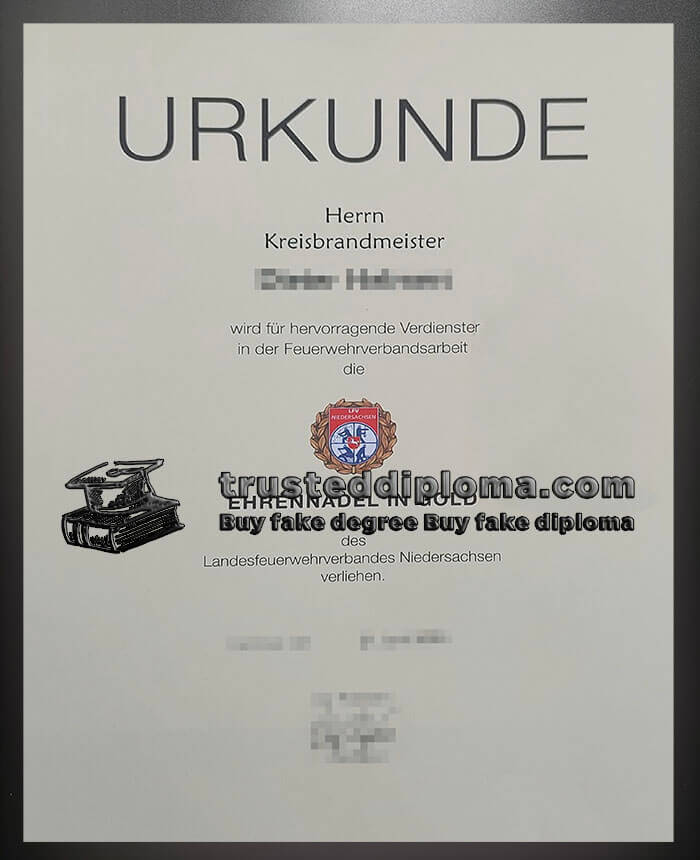 purchase realistic LFV Niedersachsen certificate