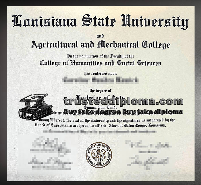 purchase realistic Louisiana State University diploma