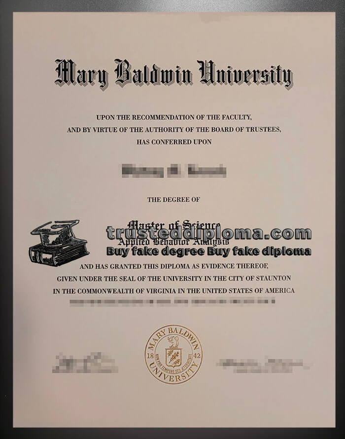 purchase realistic Mary Baldwin University diploma