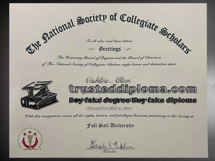 purchase realistic National Society of Collegiate Scholars certificate