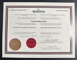 purchase realistic New Brunswick Certificate of Qualification certificate