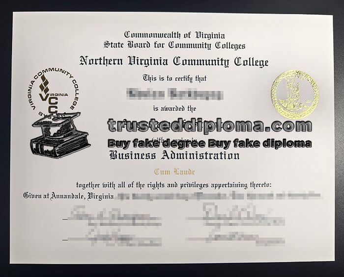 purchase realistic Northern Virginia Community College diploma