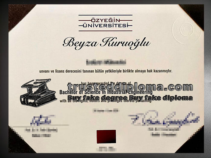 purchase realistic Ozyegin University diploma