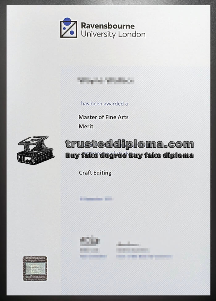purchase realistic Ravensbourne University London diploma