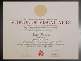 purchase realistic School of Visual Arts degree