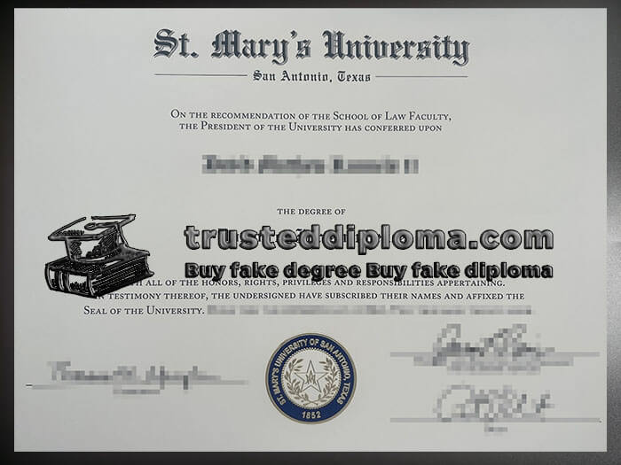 purchase realistic St Mary's University San Antonio Texas diploma