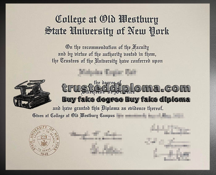 purchase realistic State University of New York at Old Westbury diploma