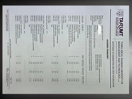 purchase realistic TARUMT Transcript