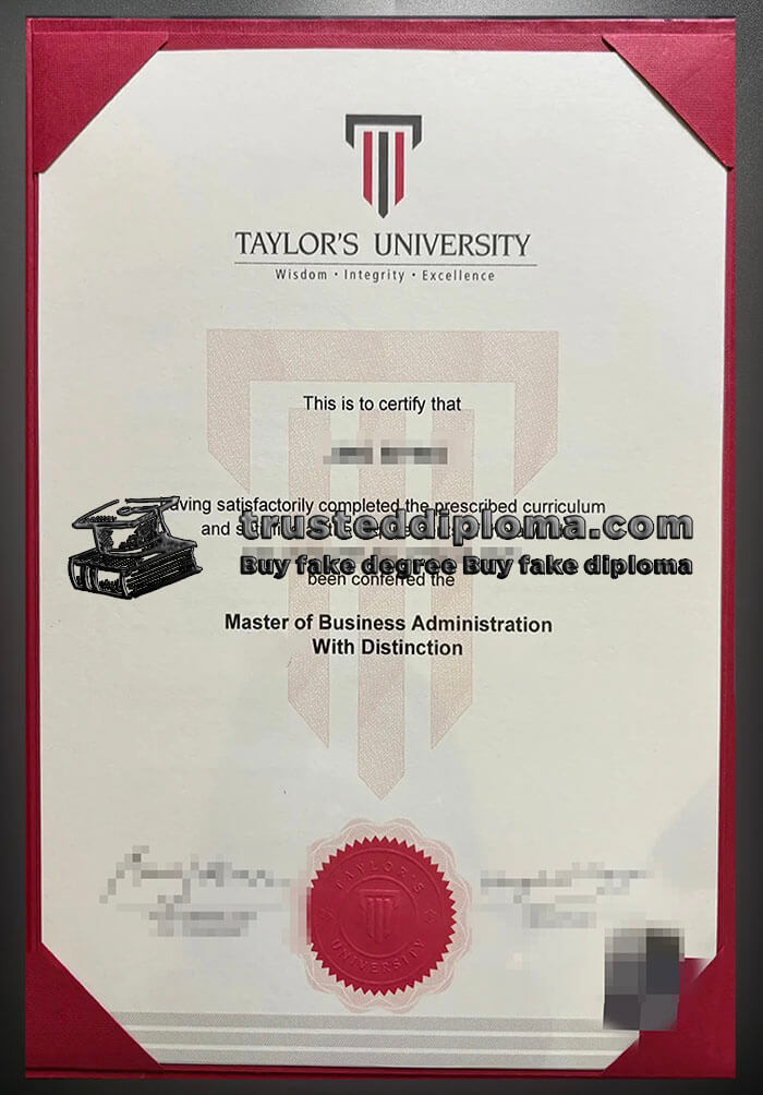 purchase realistic Taylor's University diploma