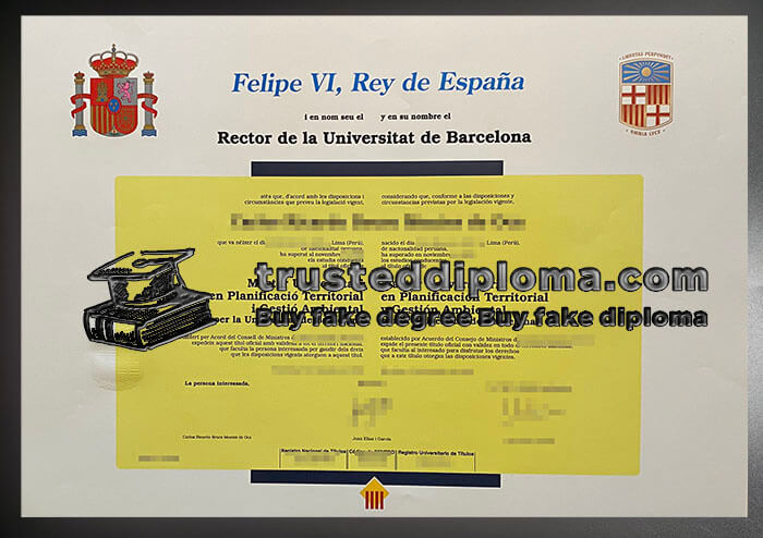 purchase realistic Universitat de Barcelona diploma