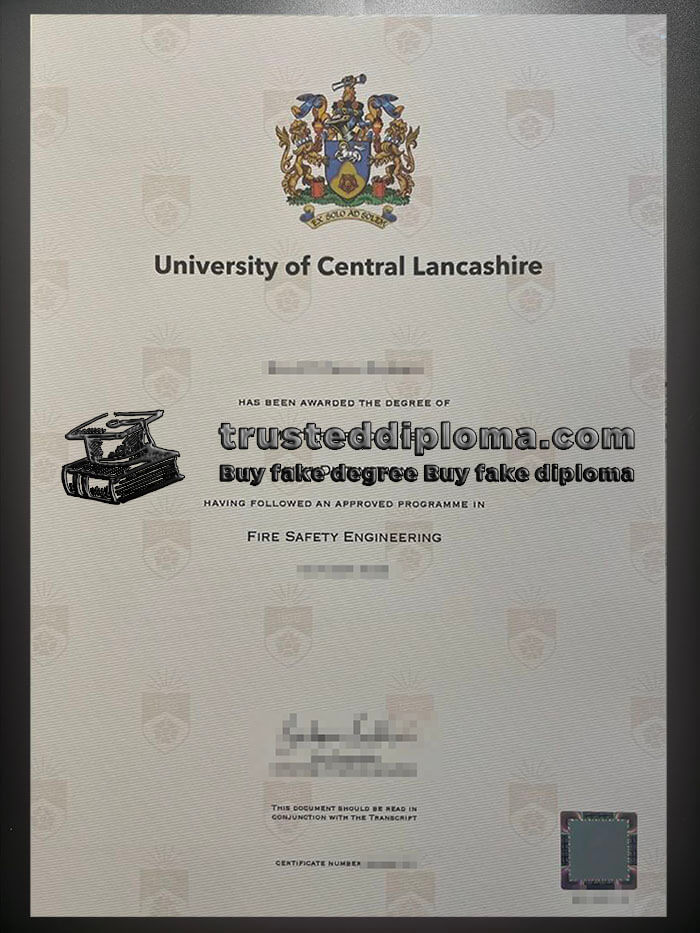 purchase realistic University of Central Lancashire diploma