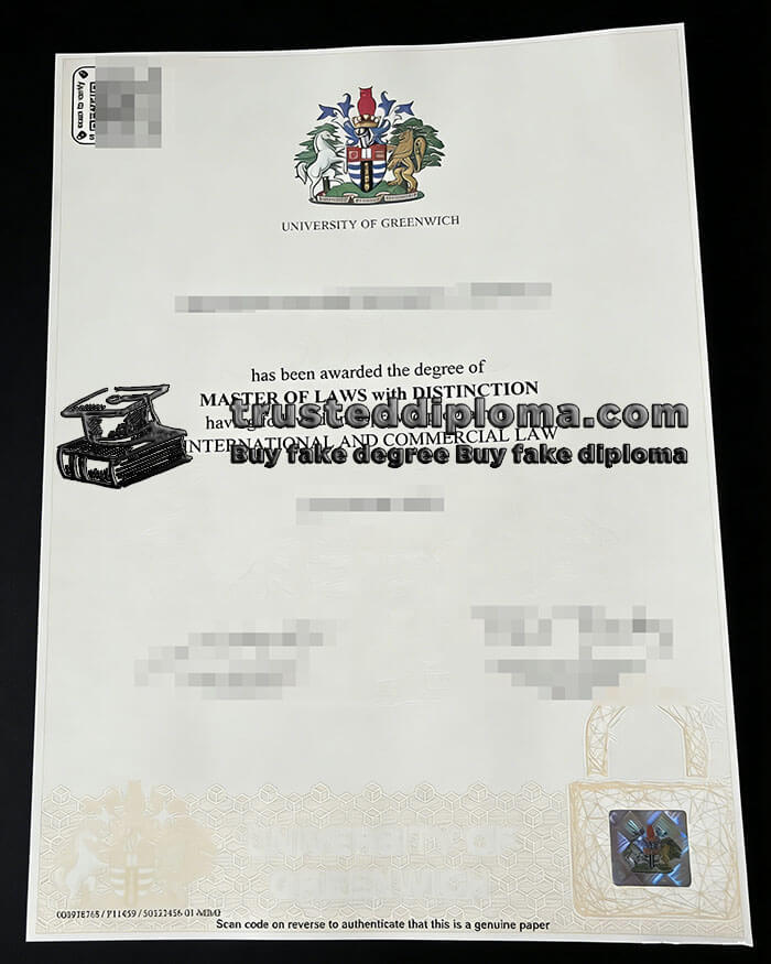 purchase realistic University of Greenwich diploma