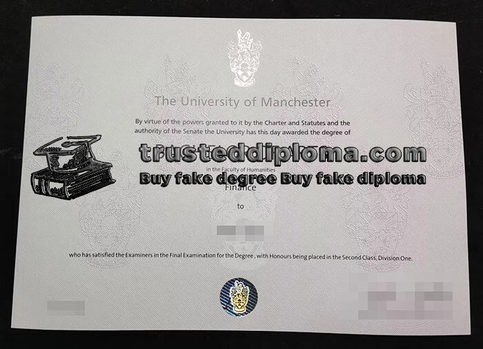 purchase realistic University of Manchester diploma