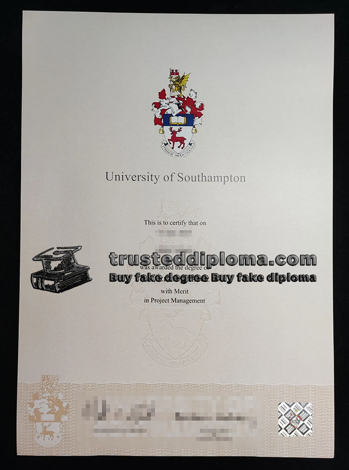 purchase realistic University of Southampton diploma