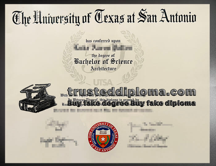 purchase realistic University of Texas at San Antonio diloma