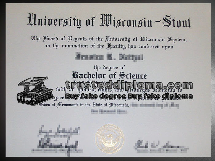 purchase realistic University of Wisconsin Stout diploma
