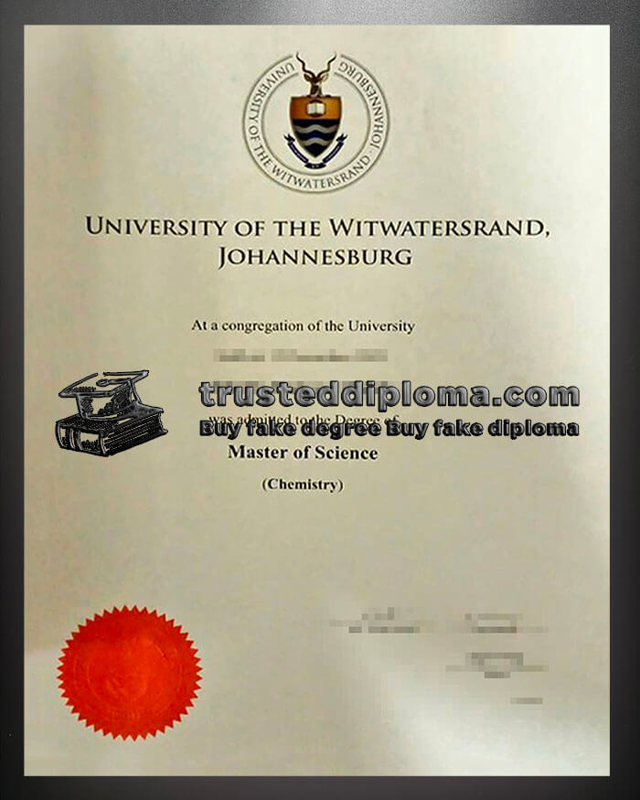purchase realistic University of the Witwatersrand diploma