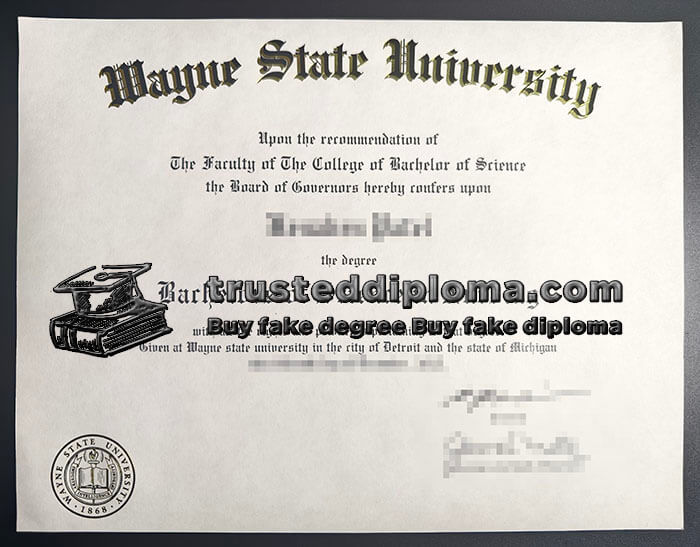 purchase realistic Wayne State University diploma