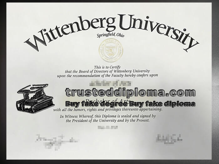 purchase realistic Wittenberg University diploma