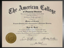 purchase realistic American College of Financial Services degree