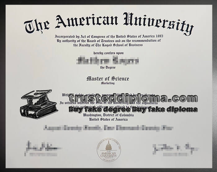 purchase realistic American University diploma