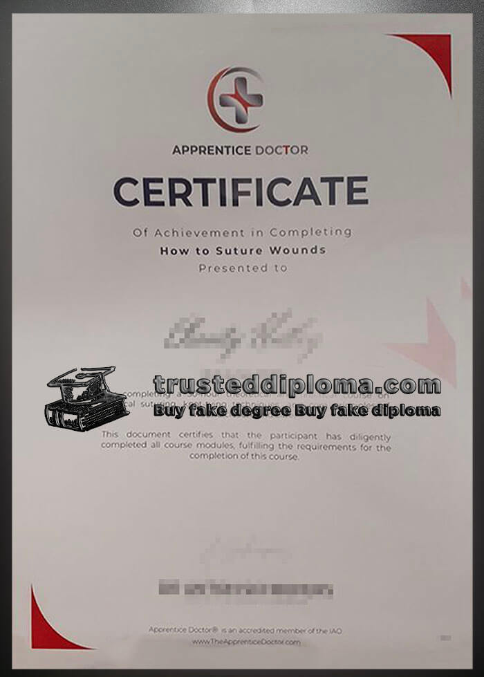 purchase realistic Apprentice Doctor Certificate