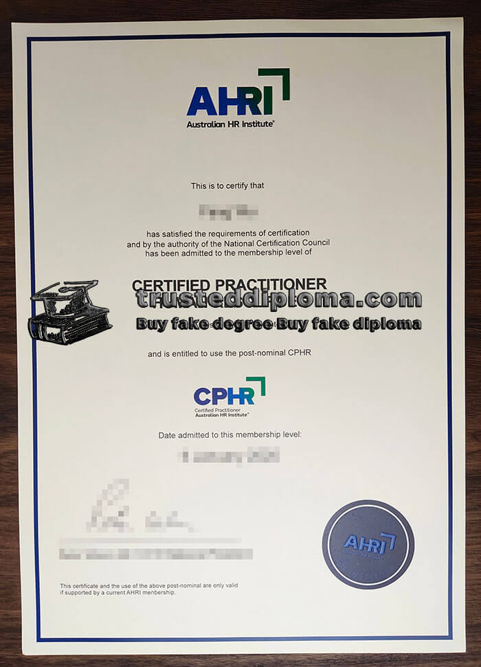 purchase realistic Australian HR Institute certificate