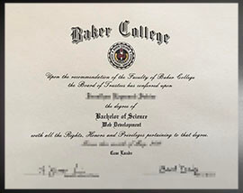 purchase realistic Baker College degree