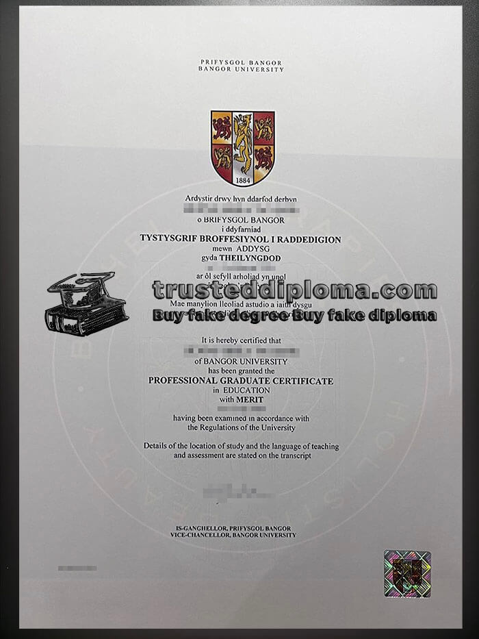 purchase realistic Bangor University diploma