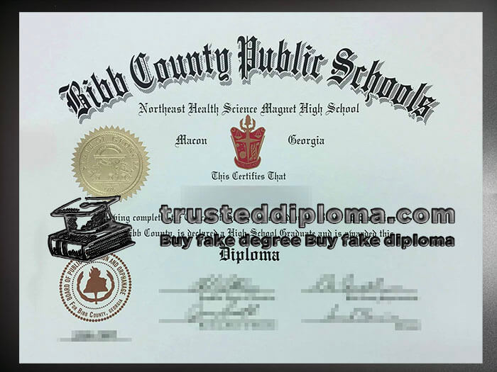 purchase realiatic Bibb County Public Schools diploma