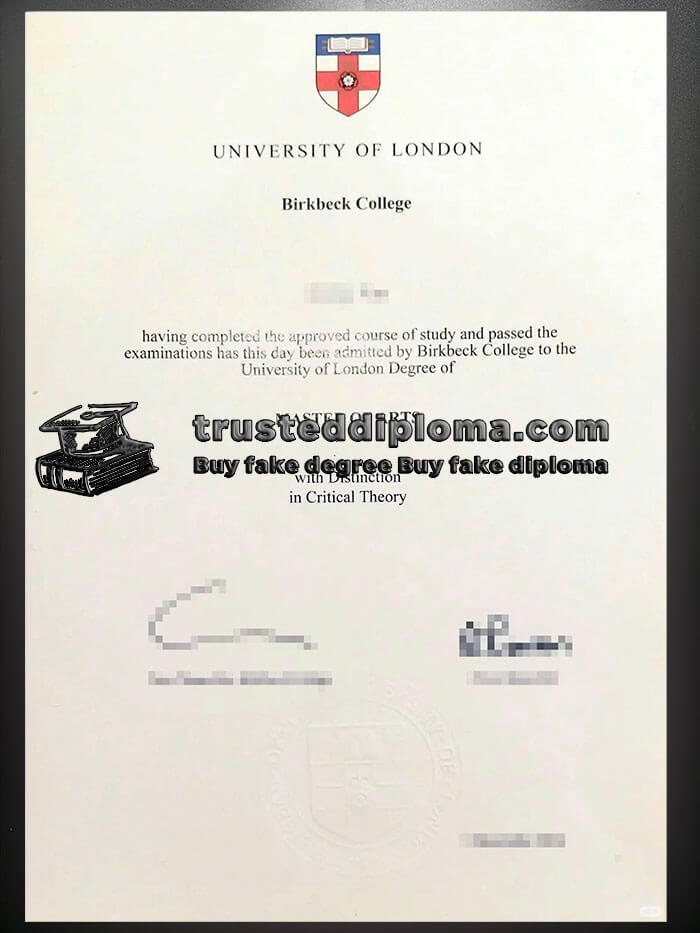 purchase realistic Birkbeck University London diploma