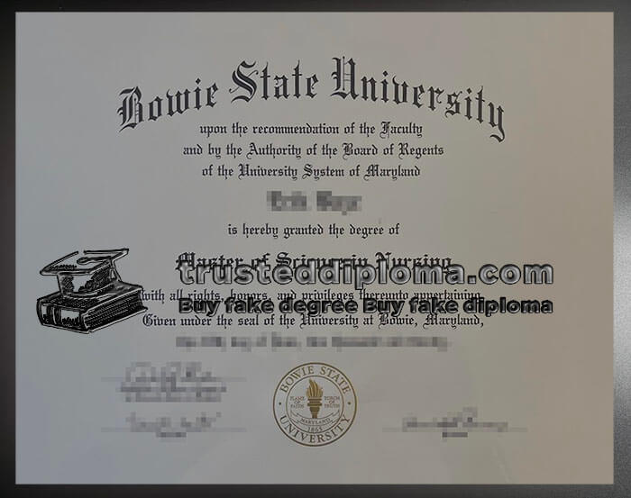 purchase realistic Bowie State University diploma