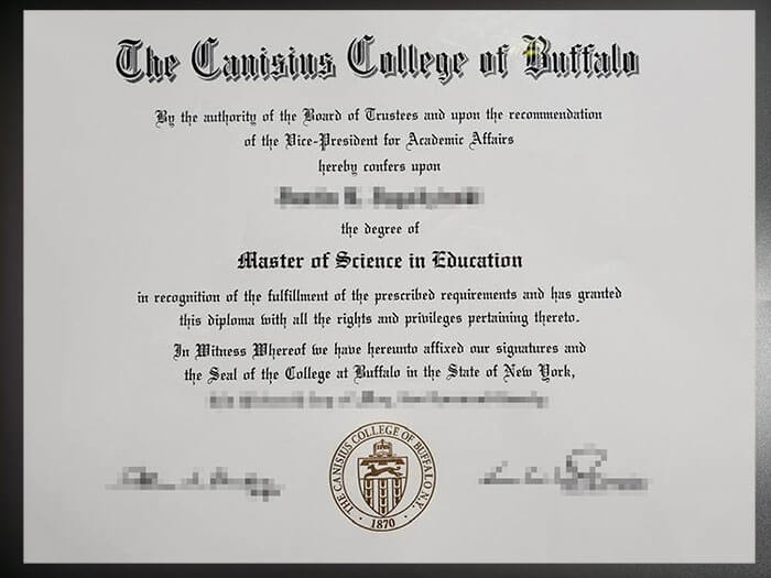 purchase realistic Canisius College of Buffalo diploma