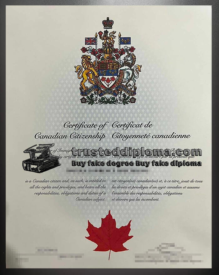 purchase realistic Certificates of Canadian Citizenship