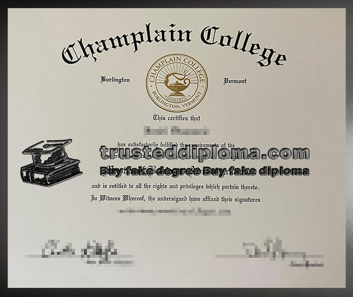 purchase realistic Champlain College diploma