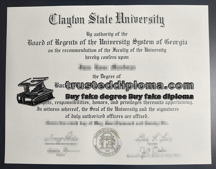 purchase realistic Clayton State University diploma