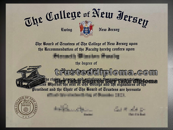 purchase realistic College of New Jersey degree