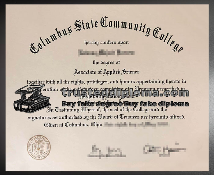 purchase realistic Columbus State Community College diploma