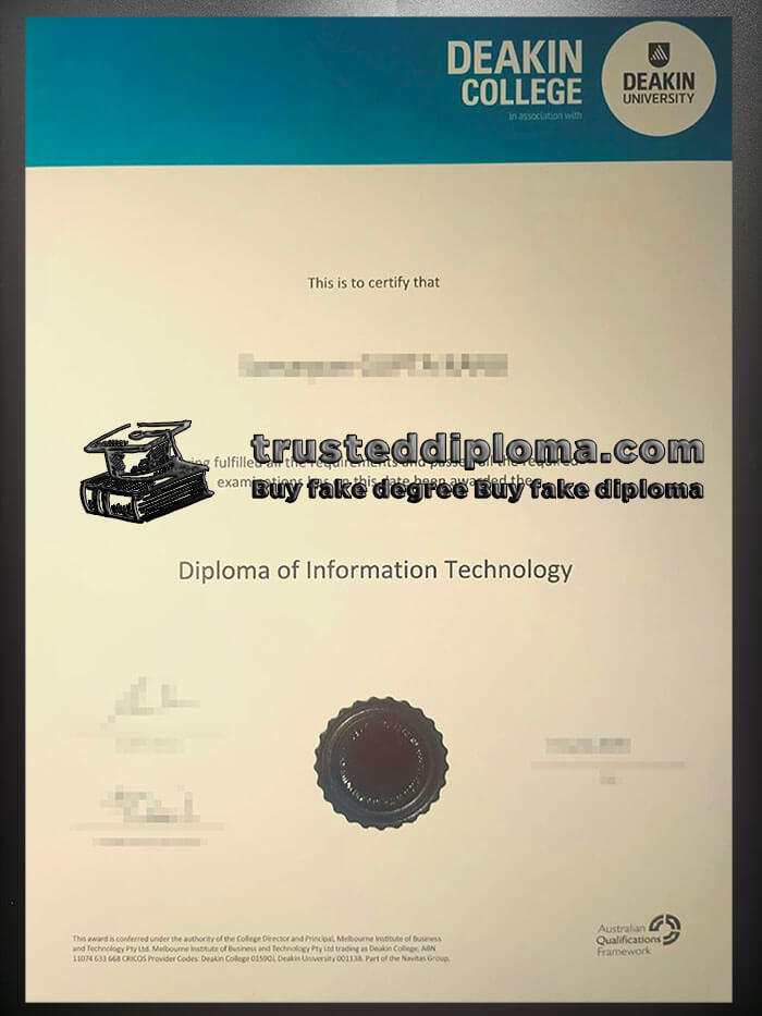 purchase realistic Deakin College diploma