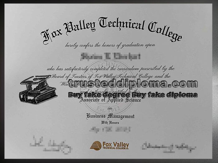 purchase realistic Fox Valley Technical College diploma