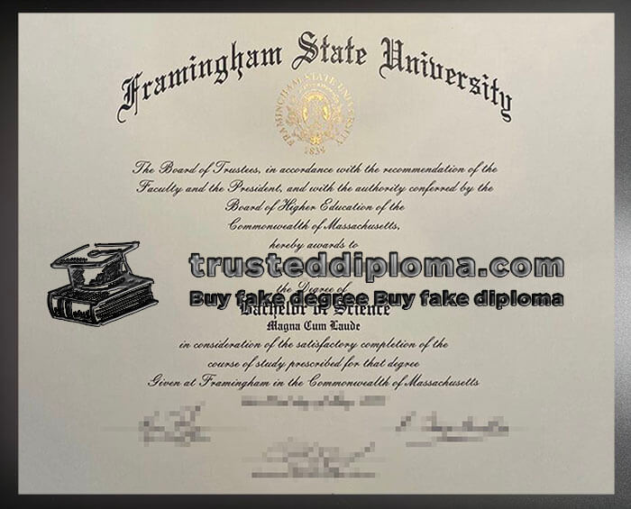 purchase realistic Framingham State University diploma