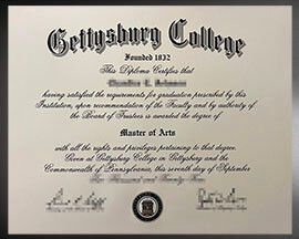 purchase realistic Gettysburg College degree