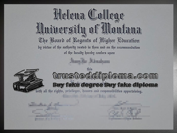purchase realistic Helena College University of Montana diploma